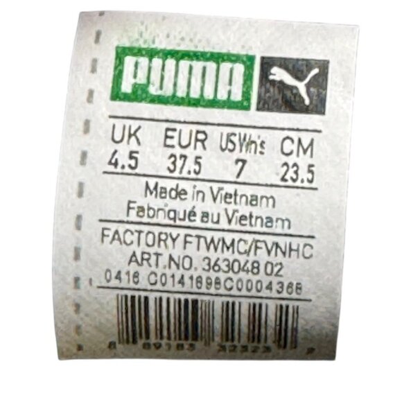 Puma Match Sneakers Women’s Size 7 Navy Suede Gold Snake Detail Gum Sole - Picture 11 of 13